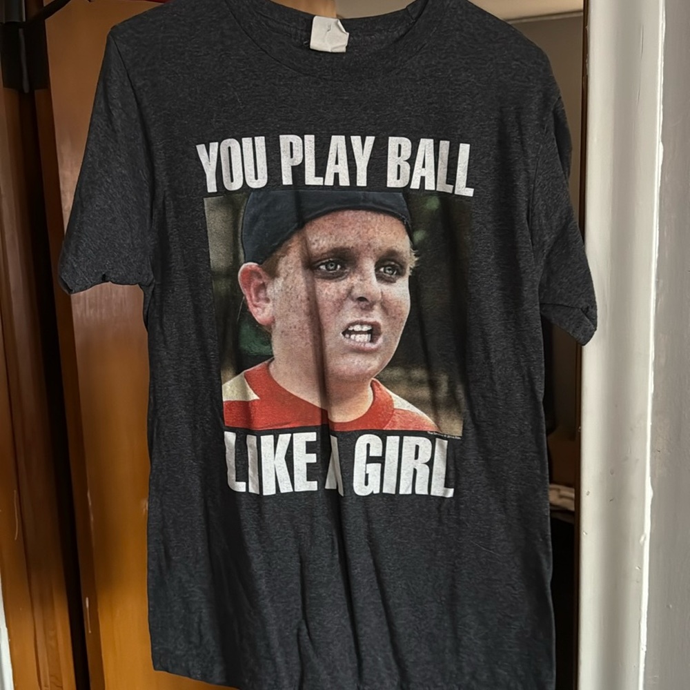 SANDLOT YOU PLAY BALL LIKE A GIRL TSHIRT - SIZE MEDIUM